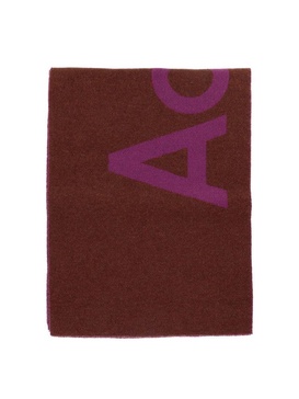 Acne Studios Logo Detailed Knitted Scarf