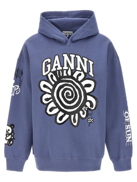 logo-print organic cotton hoodie