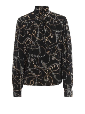 Pinko Complici Chain Printed Georgette Blouse