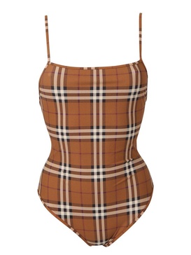 Burberry Checked One-Piece Swimsuit