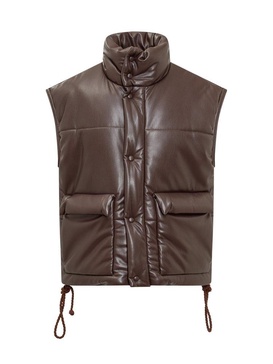 Nanushka High-Neck Padded Cropped Gilet