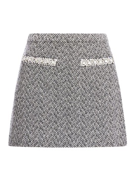 Self-Portrait Zipped Mini Skirt