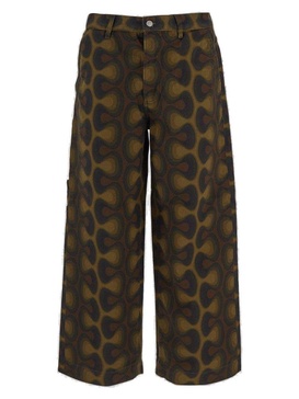 Dries Van Noten 70'S Wave Printed Denim Jeans