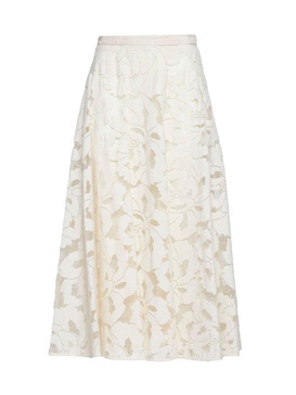 Max Mara Studio High Waist Lace Midi Skirt