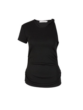 Christopher Esber Cut-Out Detailed Asymmetric Ribbed T-Shirt