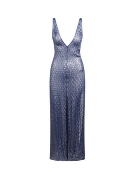 Missoni Crochet-Knitted Plunging V-Neck Maxi Dress