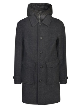 Woolrich Buttoned Long-Sleeved Coat