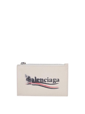 Men's Cash Large Long Coin And Card Holder in Light Beige