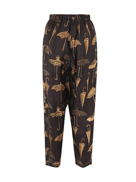 Uma Wang All-Over Printed High Waist Trousers