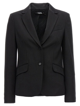 Karl Lagerfeld Punto Single-Breasted Tailored Blazer