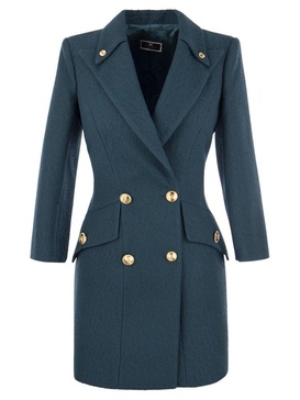 Elisabetta Franchi Double Breasted Coat Dress