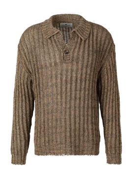 Etro Collared Ribbed Knit Sweater