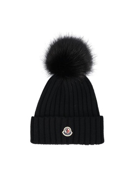 Moncler Pom Pom Detailed Knit Beanie