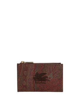 Etro Pegaso Motif Embroidered Zipped Wallet