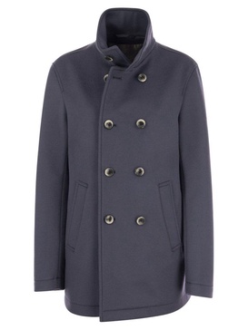 Herno Wool And Cashmere Double Breasted Coat