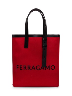 Ferragamo Logo-Embossed Top Handle Bag