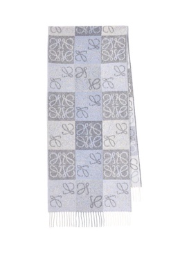 Loewe Checkerboard Fringed Edge Scarf