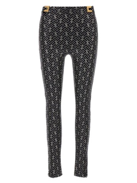 Elisabetta Franchi Logo Printed Stretch Leggings