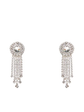 Alessandra Rich Embellished Dangle Clip-On Earrings