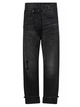 R13 Crossover Cropped Jeans