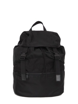 Saint Laurent Logo Embroidered Buckle Fastening Backpack