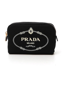 Prada Logo Printed Cosmetic Pouch