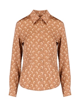 Marine Serre Moon Printed Long Sleeved Shirt