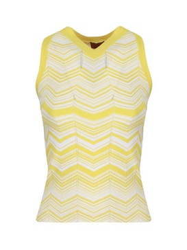 Missoni Zig-Zag Pattern V-Neck Knitted Vest