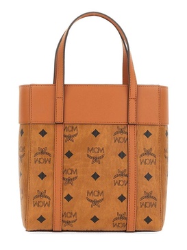 MCM Aren Logo Detailed Mini Tote Bag