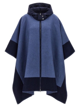 Etro Logo Detailed Hooded Cape