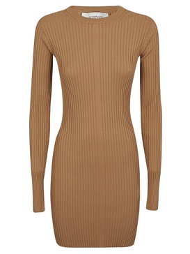 Sportmax Crewneck Long-Sleeved Dress