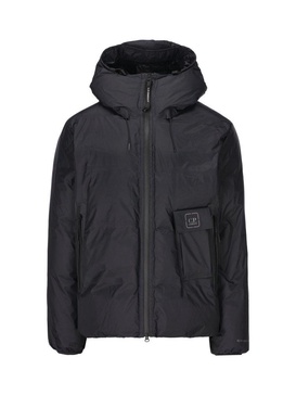 C.P. Company Logo-Printed Hooded Padded Jacket