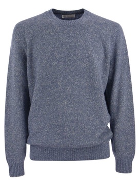 Crew-neck Sweater In Alpaca Cotton And Wool