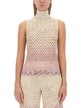 Missoni Zig-Zag Knitted Lace Top