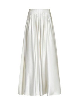 Giorgio Armani High Waist A-Line Pleated Maxi Skirt