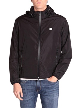 Armani Exchange Logo Patch Zipped Jacket