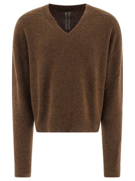 Rick Owens V-Neck Cropped Jumper