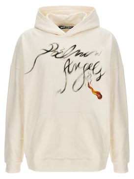 Palm Angels Foggy PA Printed Drop Shoulder Hoodie