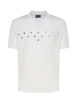 Emporio Armani Logo-Embroidered Crewneck T-Shirt