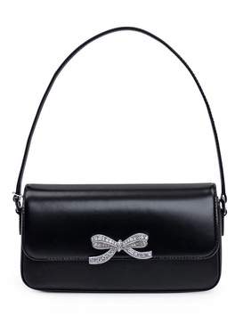 Self-Portrait Bow-Embellished Micro Baguette Bag