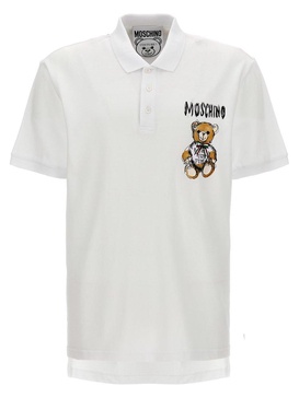 Moschino Teddy Bear-Motif Short Sleeved Polo Shirt