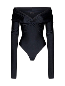 The Andamane Kendall Knot-Detailed Off-Shoulder Bodysuit