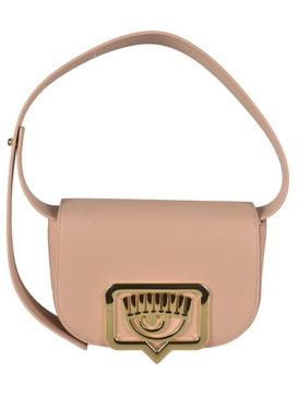 Chiara Ferragni Eyelike Motif Foldover Top Shoulder Bag