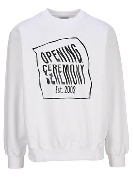 Opening Ceremony Warped Logo Printed Sweatshirt