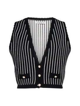 Alessandra Rich V-Neck Striped Jacket