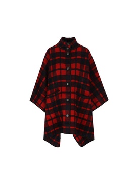 Woolrich Checked Cape