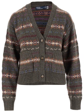 Polo Ralph Lauren V-Neck Intarsia-Knit Cardigan