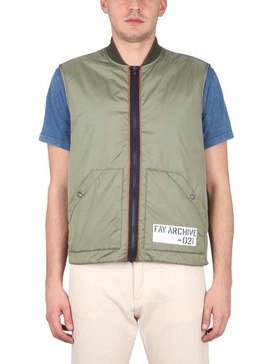 Fay Logo-Detailed Zipped Gilet