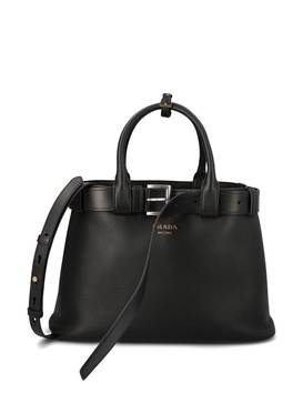 Buckle medium leather handbag