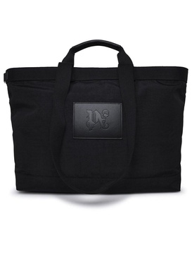 Palm Angels Black Canvas Tote Bag